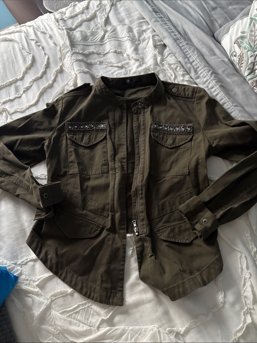 Women’s Olive Green Military Utility Jacket